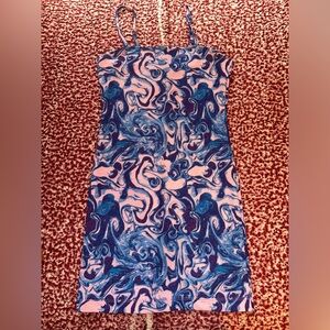 Pink and Purple swirly dress